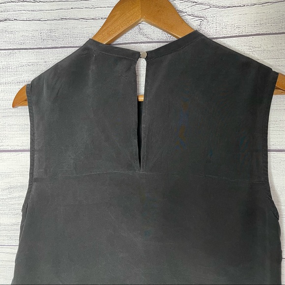 Nicole Miller Artelier black silk ruffle tank top - Picture 9 of 12